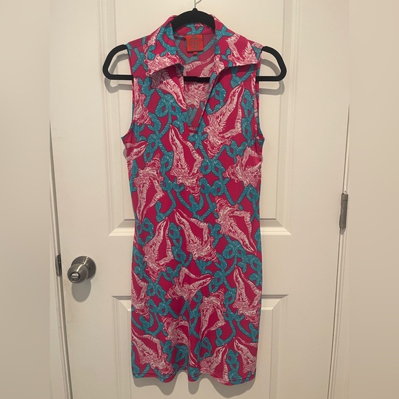 Tracy Negoshian Dresses & Skirts - Tracy Negoshian Vibrant Pink and Teal Dress